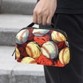 thumbnail image 2 of Baseball Hard Drive Bags Travel Case Charging Cord Organizer - Oxford Cloth Waterproof Electronics Digital Accessories Pouch with Organizer Charger Station - 5.9x9.44x3.14 in, 2 of 6