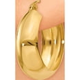 thumbnail image 4 of 14K Yellow Gold Hoop Earrings (14 X 7) Made In Indonesia s1167, 4 of 6