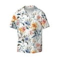 thumbnail image 3 of Goofa Lilies Flowers Printed Men's Casual Short-sleeved Shirt,Lightweight Breathable Button-down,Summer Casual men's top,Versatile Fashion shirt-Large, 3 of 7