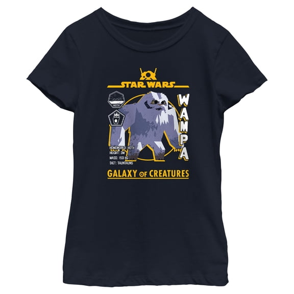 Girl's Star Wars: Galaxy of Creatures The Wampa  Graphic Tee Navy Blue Small