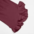 thumbnail image 6 of Fiaer,Womens Linen Baggy Elastic Waist Capri Pants,Women's Plus Size Casual Ruffle Hem Trousers,Trendy Wide Leg Pure Slacks with 2 Pockets M, 6 of 8