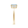 thumbnail image 3 of Angara Natural 0.8 Ct. Aquamarine with Diamond Classic Ring in 14K Yellow Gold for Women (Ring Size: 11.5), 3 of 10