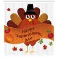 thumbnail image 3 of Ambesonne Turkey Shower Curtain, Celebration Farm Animal, 69"Wx70"L, Multicolor, 3 of 3