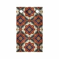 thumbnail image 1 of Mediterranean Hanging Pocket Organizer, Repetitive Pattern of Azulejo Inspired Floral Motifs, Printed Polyester Storage Bag with Pockets, 9" x 27", Vermilion Indigo, 1 of 2