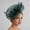 dark green, variant on 1 PCS Elegant Mesh Fascinator Hat with Bow & Feather Accents, Ideal for Weddings, Bridal Events and Formal Occasions