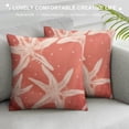 thumbnail image 3 of Beach Coral Starfish Pillow Covers  Summer Nautical Coastal Ocean Decorative Pillow Cases Set of Throw Pillows Seasonal Home Decor for Sofa Couch Cushion Outdoor, 3 of 5