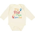 thumbnail image 3 of Inktastic Gigi and Papa Love Me Grandkids Boys or Girls Long Sleeve Baby Bodysuit, 3 of 5