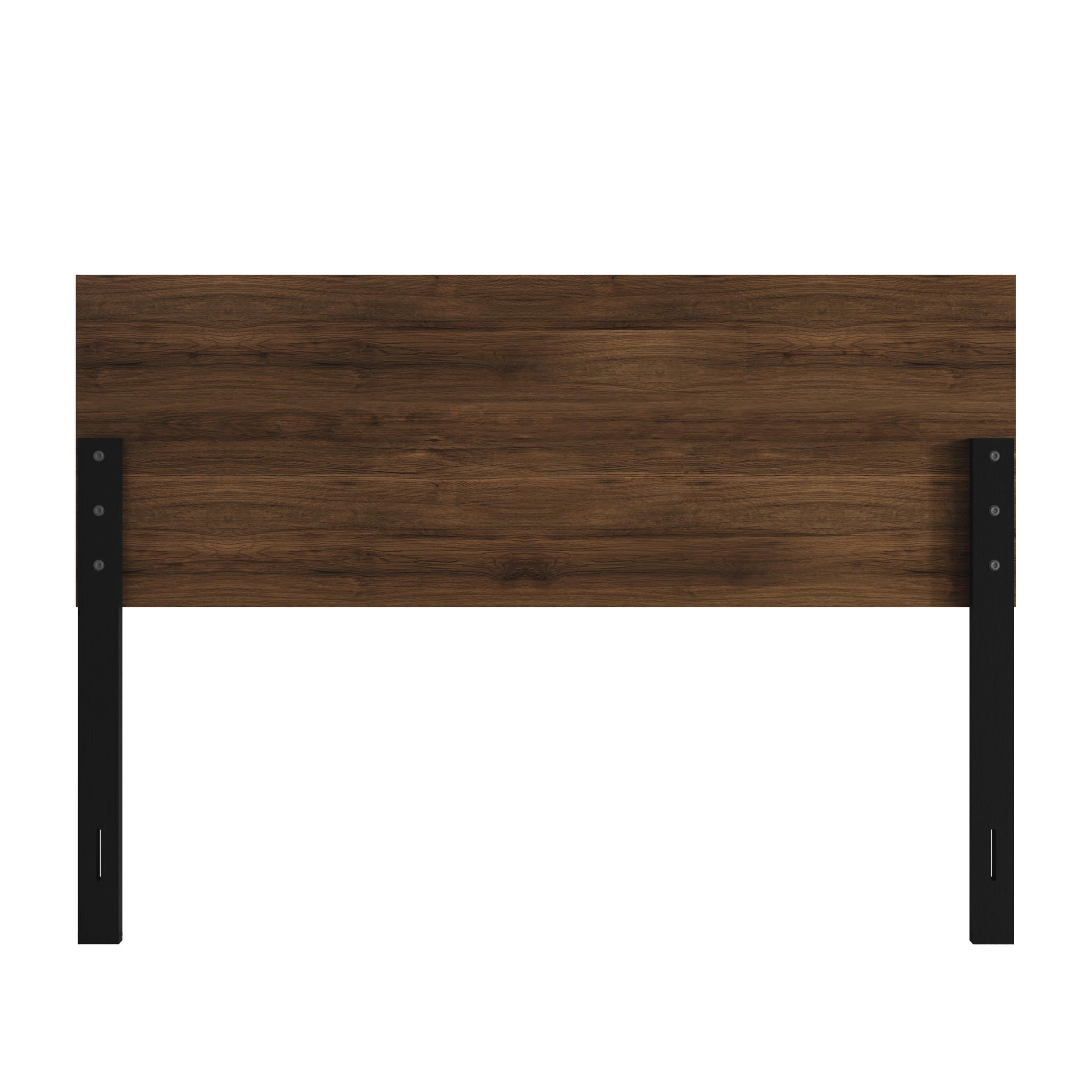 Home Design Yakima Twin Headboard with Farmhouse Design, Brown, Adjustable Height, Easy Assembly