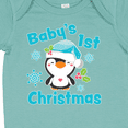 thumbnail image 4 of Inktastic Baby's 1st Christmas with Cute Penguin and Snowflakes Boys or Girls Baby Bodysuit, 4 of 5