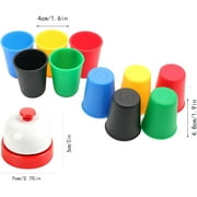 WOBOX Speed Stacking Cups Game Set - Family Interactive 30 Quick Cups with 24 Cards & 1 Bell, Educational Party Game for Kids & Adults, Color Matching Stacking Toy