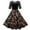Black 2, variant on BLTIBY 2024 Women's Christmas Dress Printed Xmas Pleated Swing Dresses Sleeveless Round Neck Lace Cocktail Prom Party Dress Fashion Outfits Black M