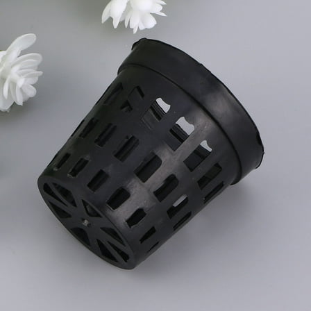 UPOUART 10Pcs Aquarium Plant Pot Black Plastic for Hydroponics Compatible Use