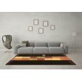 thumbnail image 3 of Ahgly Company Indoor Square Abstract Brown Contemporary Area Rugs, 6' Square, 3 of 4