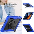 thumbnail image 3 of Étui pour iPad Air 3e Génération 2019/iPad Pro 10,5 Pouces 2017 avec Protecteur d'Écran, Sangle de Main à Béquille Rotative à 360 Degrés, Étui Robuste Antichoc avec Sangle d'Épaule, Bleu, 3 of 7