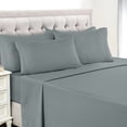 thumbnail image 3 of Lux Decor Collection King Bed Sheets - 16 Inch Deep Pocket 6 Piece Microfiber Bedding Sheets & Pillowcase Sets - Gray, 3 of 11