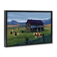thumbnail image 2 of Stupell Industries Farmhouse Grazing Cattle at Solitary Cabin Black Floating Frame Canvas Art, 25 x 17, by Renel Peters, 2 of 8