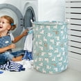 thumbnail image 4 of Hearth & Gear Patterned Linen Laundry Hamper Without Lid Large Open Top Stylish And Breathable Fabric For Bedroom Or Bathroom Easy And Durable Design Laundry Clean And Laundry Rolling Laundry with, 4 of 5