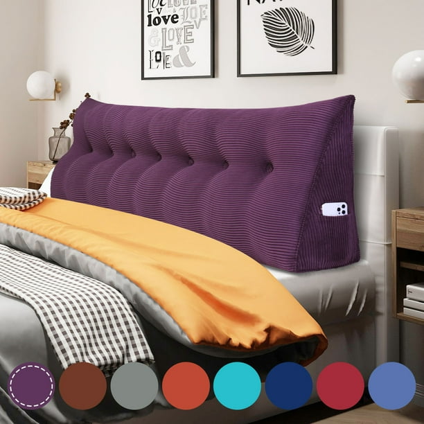 WOWMAX Large Reading Pillow, Triangular Bed Wedge Pillows, Ergonomic