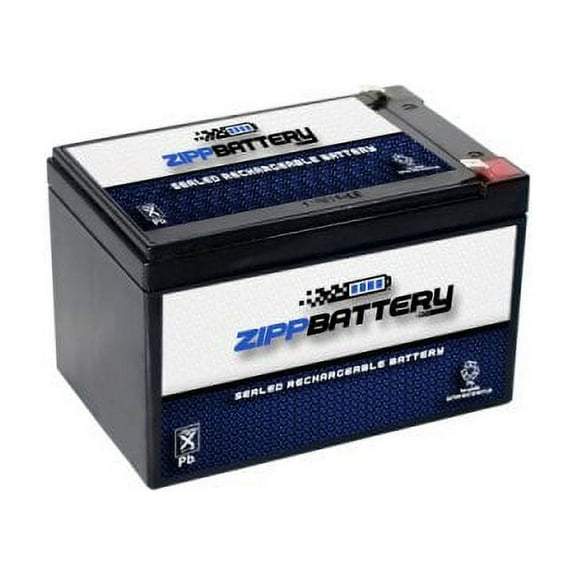 Zipp Battery 12V (12 Volts) 15.5Ah 186w Sealed Lead Acid (SLA) Battery - T2 Terminals By Zipp Battery
