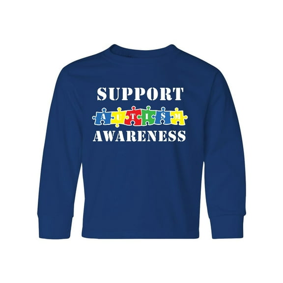 Inktastic Support Autism Awareness Long Sleeve Youth T-Shirt