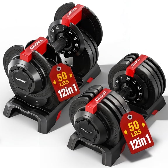 Yagud Adjustable Dumbbell Set, 50/90 lbs Adjustable Weights Dumbbells