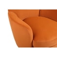 thumbnail image 5 of Modern Boucle Swivel Barrel Chair, 360° Swivel Accent Chair with Gold Stainless Steel Base, Comfy Sherpa Armchair for Living Room & Bedroom, 5 of 10