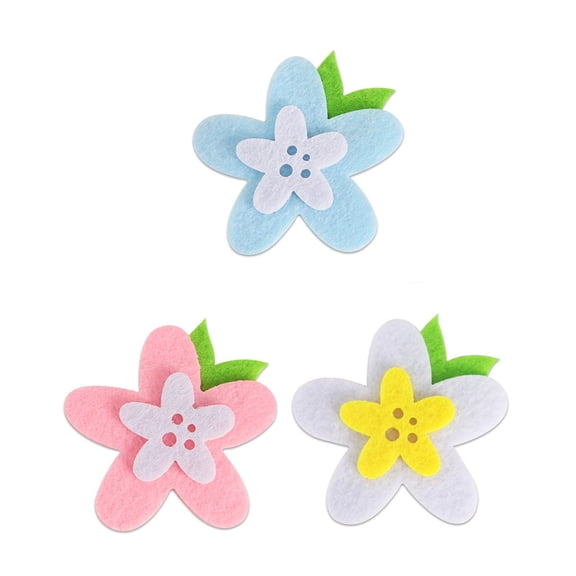 Easter Party Felt Decorative Bunting - Colorful Felt Flower Garland With Green Leaves, Festive Hanging Decoration - For Easter Celebrations, Home Decor, Party Supplies, Spring