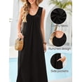 thumbnail image 5 of Merokeety Womens Summer Dresses Boho Ruched Tank Dress With Side Pockets Black xl, 5 of 5