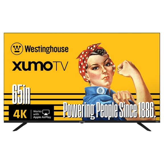 Westinghouse 65" Edgeless 4K UHD Smart TV with Xumo TV, HDR10, Voice Remote, Wifi, Dolby Sound