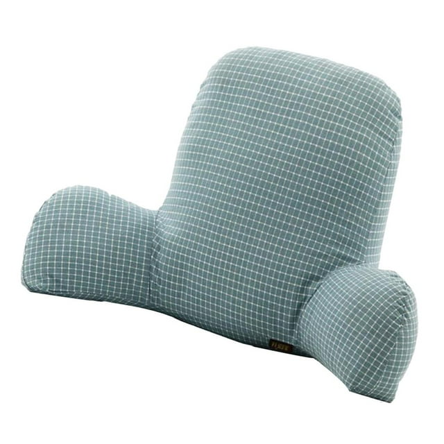 Almohada de lectura Silla Sofá Cojín de apoyo Almohadas para esposo y novio (Rellenos de suave, Funda cremall Grid-Light Blue Baoblaze Almohada de lectura