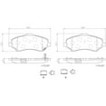 thumbnail image 2 of Brembo OE P11025N Front Brake Pads for Dodge Nitro and Jeep Liberty - Premium NAO Ceramic, 2 of 4