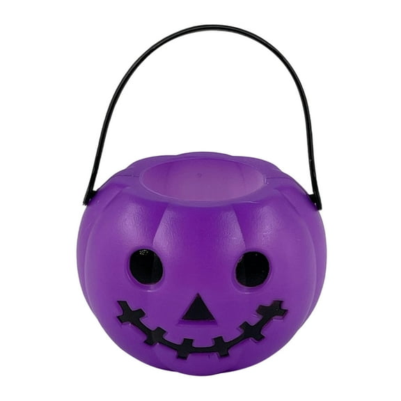 Cheapark 6 Pack Small Plastic Pumpkin Bucket For Halloween Candy Collection Trick Or Treat Use Festive Pail Basket Decor
