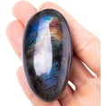thumbnail image 4 of Labymos Labradorite Palm Stone Crystal - Natural Chakra Reiki Polished Healing Pocket Worry Stone Crystal, 4 of 5