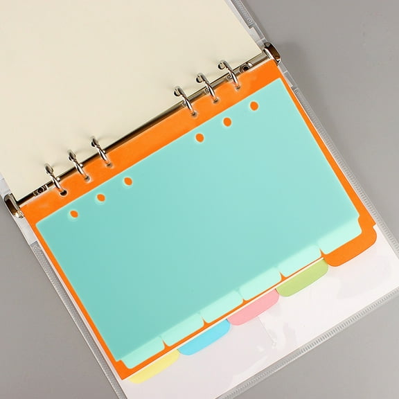 WHAMVOX  6 Sheets Indexing Cards Binder Dividers with Tabs Page Separator