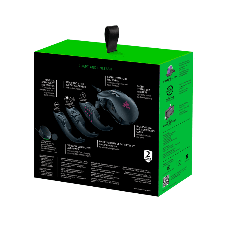 Razer Naga V2 Pro Wireless Gamer Computer Mouse, 30K Optical