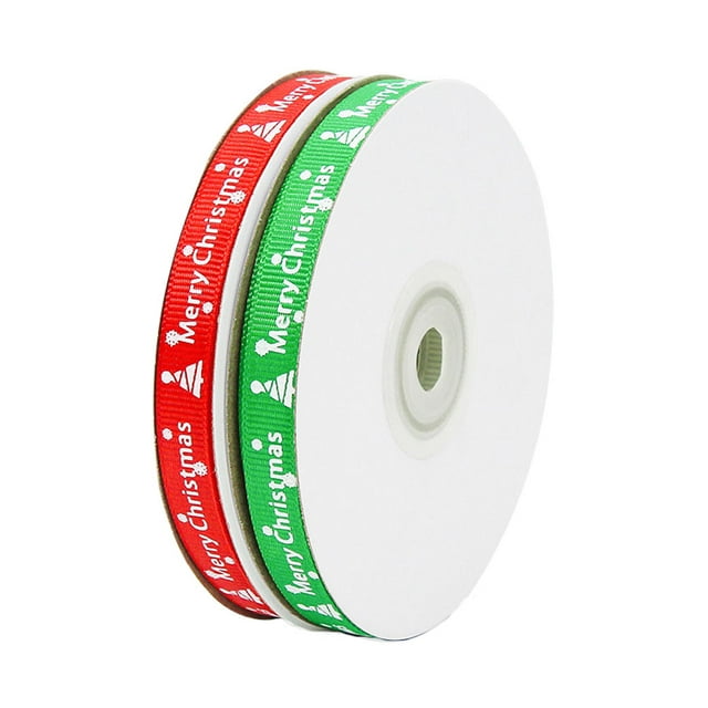 2Pcs Christmas Ribbon Gift Wrapping Ribbons Printing Packing Ribbons Gift Ribbon