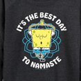 thumbnail image 3 of SpongeBob SquarePants - The Best Day To Namaste - Women's Lightweight French Terry Long Sleeve Shirt, 3 of 6