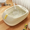 thumbnail image 2 of Large Capacity Cat Litter Box Cat Toilet Kitty Sandbox Cats Cleaning Basin Bathroom Semi Closed Splashproof Cats Tray Pet Supply, 2 of 9
