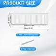 thumbnail image 2 of 4" x 14" Duct Opening Vent Cover, 3 Pcs Toe Kick Vent Cover HVAC for Wall Floor, White-Outer Size: 5.4" x 15.4", 2 of 7