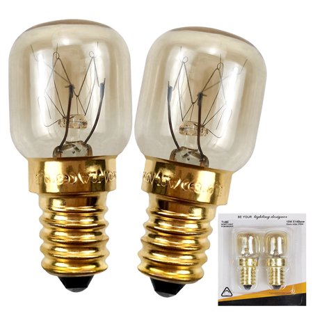 

BESTYO 2pcs 220V E14 300 Degree High Temperature Resistant Microwave Oven Bulb Cooker Lamp Lighting Bulb