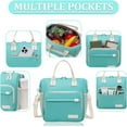 thumbnail image 3 of Boîte à Lunch Preppy pour Femmes Sac à Lunch Isolé Esthétique pour Jeunes Dames Femmes, Turquoise, 3 of 6