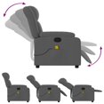 thumbnail image 3 of vidaXL Massage Recliner Chair Dark Grey Fabric, 3 of 5