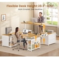 thumbnail image 3 of 61" Electric Standing Desk with 3 Fabric Drawers, Height Adjustable Computer Desk for Home Office, 3 of 7