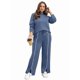thumbnail image 5 of Conjuntos de Salón para Mujer, Conjuntos de 2 Piezas para Otoño, Pantalones Anchos, Conjuntos A Juego, Ropa de Mujer Azul Mar L, 5 of 8