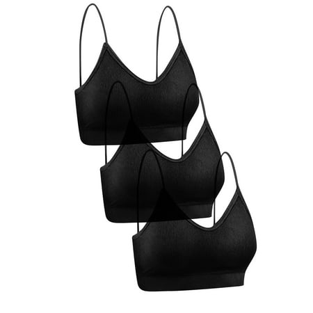 Nisorays Women s Full Coverage Non Padded Comfort Minimizer Wire-Free Bra Plus Size Bra 3 Pack Black Large