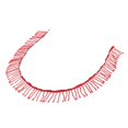 thumbnail image 2 of Cinta decorativa roja de 1 yarda con borlas de cuentas de vidrio y flecos de 55 mm rojo, 2 of 9