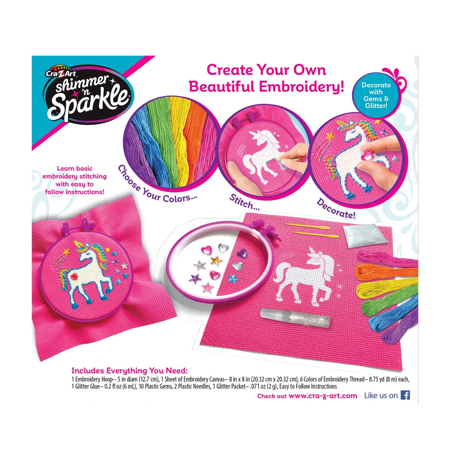 Kit de broderie licorne Shimmer N Sparkle