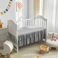 thumbnail image 4 of Juego de Ropa de Cuna Mini UOZZI Gris 3 Piezas Cubrecama Acolchado, 4 of 9
