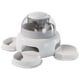 thumbnail image 1 of Dispensador de comida interactivo de cerámica para gatos con tapete para olfatear con cuatro bandejas, 1 of 9