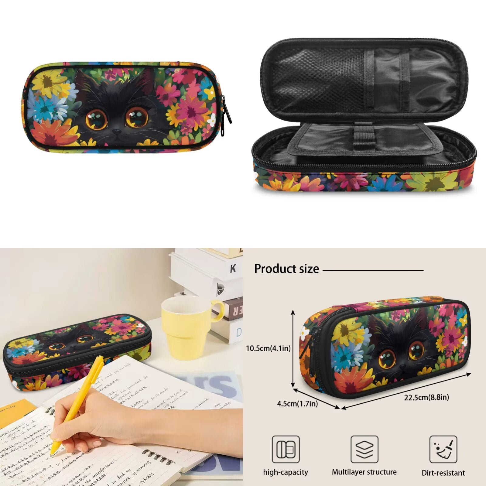Pzuqiu US Flag School Backpack Set for Boys 4 Pcs Backpacks with Lunch Box Pencil Case Water Bottle Holder Lightweight Cute Bookbags 17 Inch Schoolbag Set for Middle School